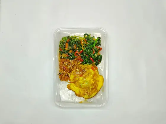 Nasi Telur Dadar Sambal Teri